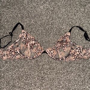 Victorias Secret Very Sexy Lace Printed Mesh Unlined Bra